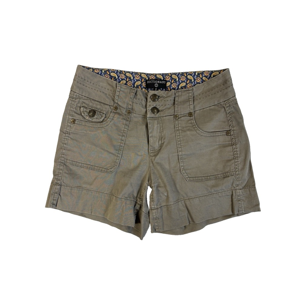 Dictionary Womens Size 2 Green Utility Cargo Shorts Gorpcore Outdoor Y2K Flat